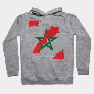 Proud Morocco Flag Gift Moroccan Lovers For Men's Women's Hoodie